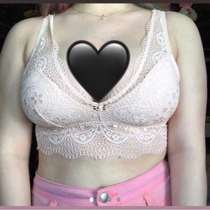pink bralette
